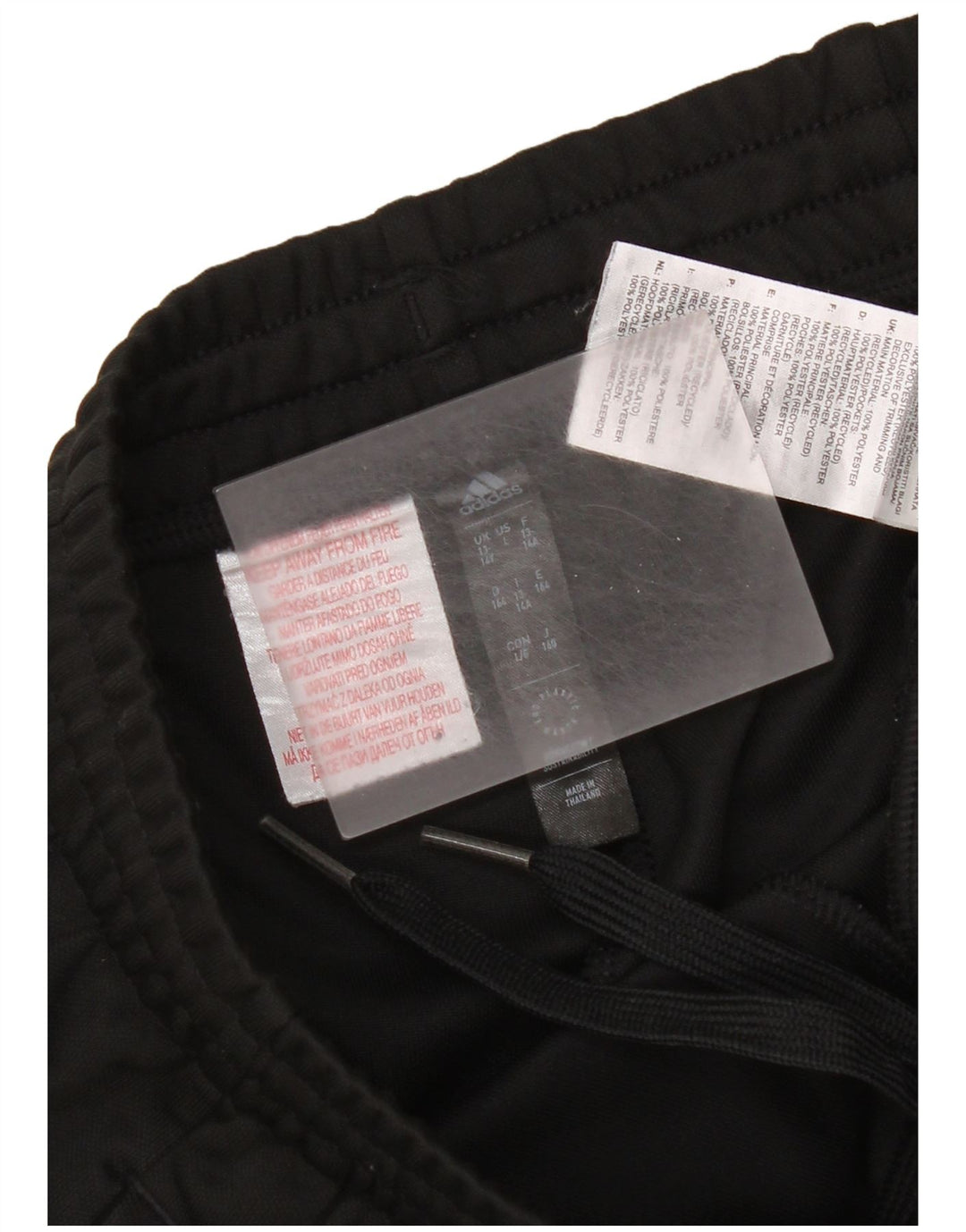 Adidas Sportshorts für Jungen, 13–14 Jahre, schwarzes Colourblock-Polyester