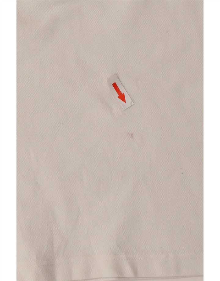 Fred Perry Damen Crop Poloshirt UK 12 Mittelweiße Baumwolle