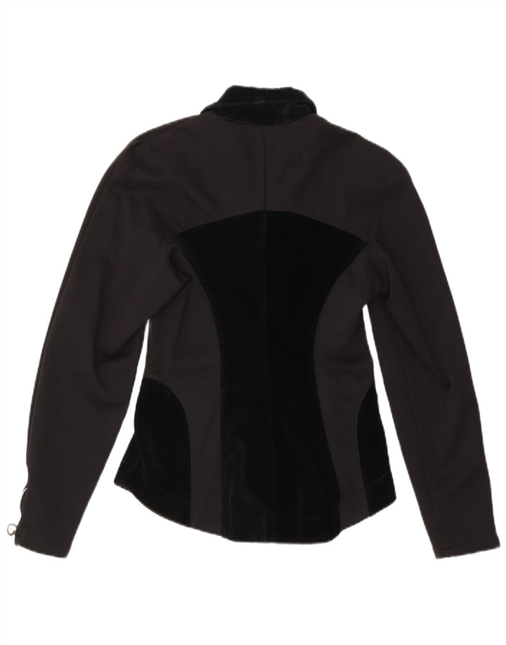 Maille Damen Blousonjacke UK 8 Small Schwarzes Colourblock-Nylon