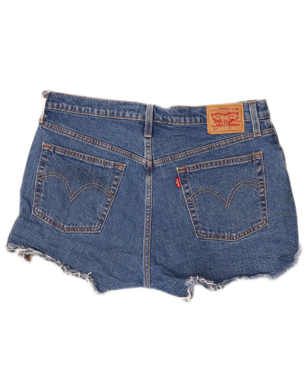 Levi's Damen 501 Denim Shorts W32 Große blaue Baumwolle