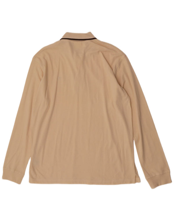 Diadora Herren Langarm-Poloshirt 2XL Beige Baumwolle