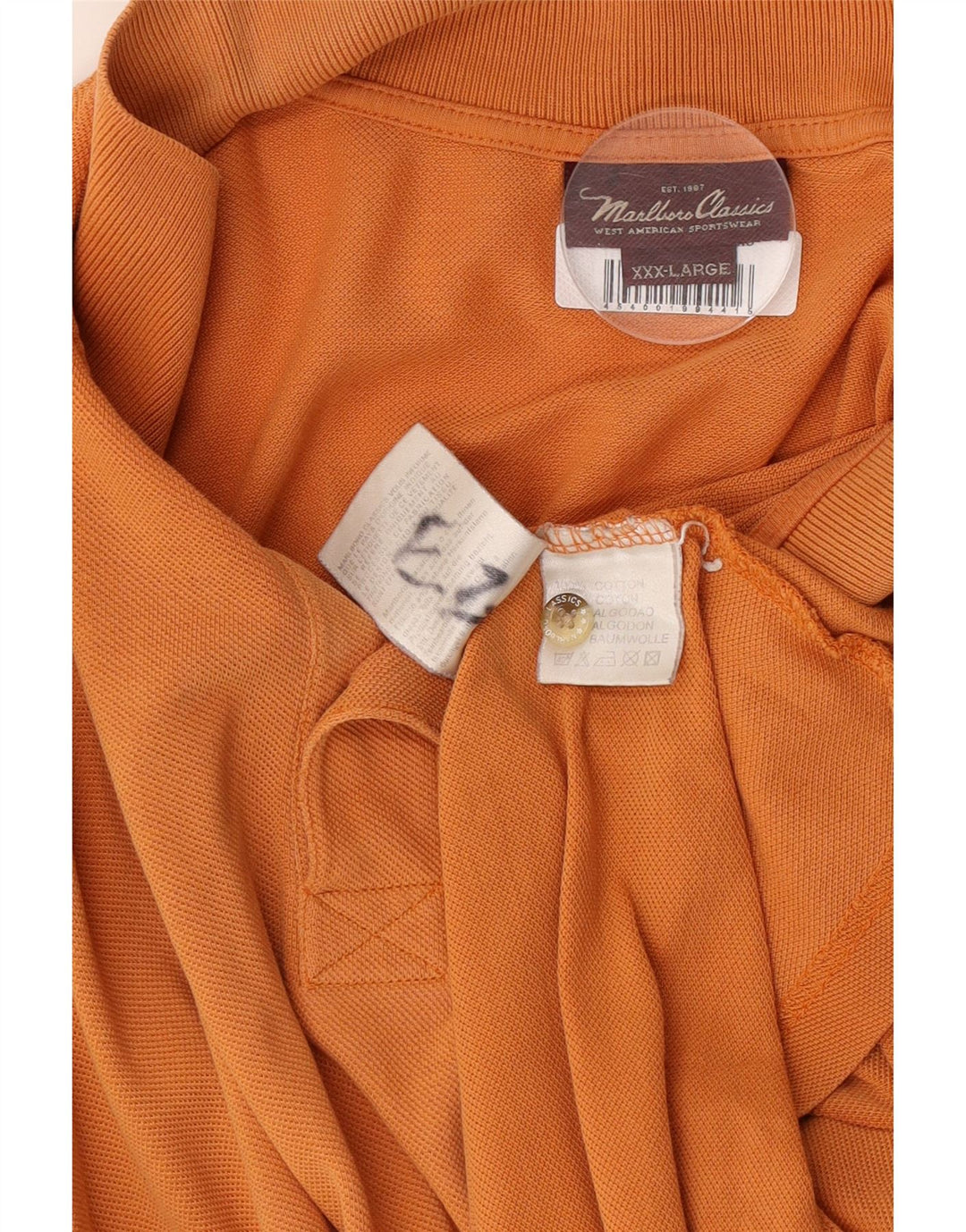 Marlboro Classics Herren Poloshirt 3XL Orange Baumwolle