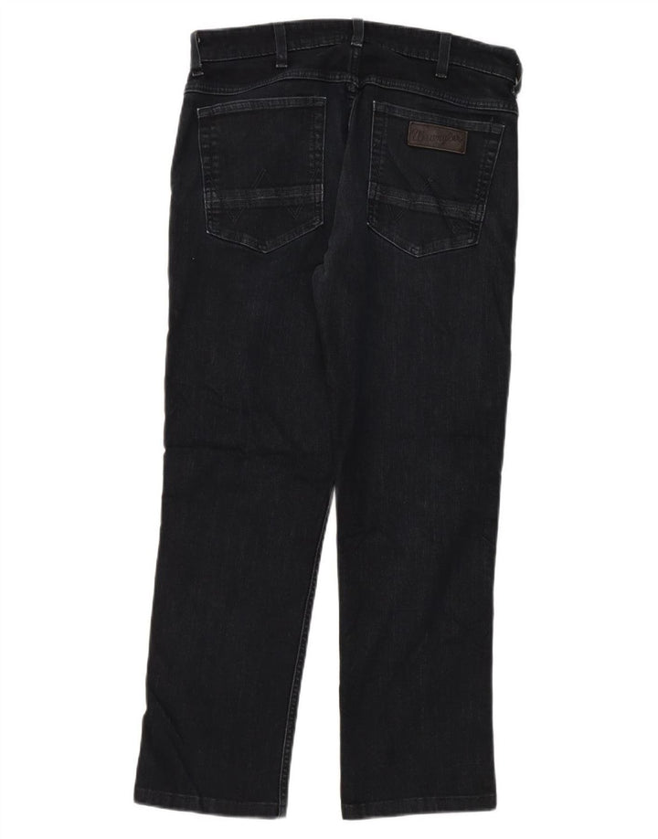 Wrangler Herren Straight Jeans W32 L28 Schwarze Baumwolle