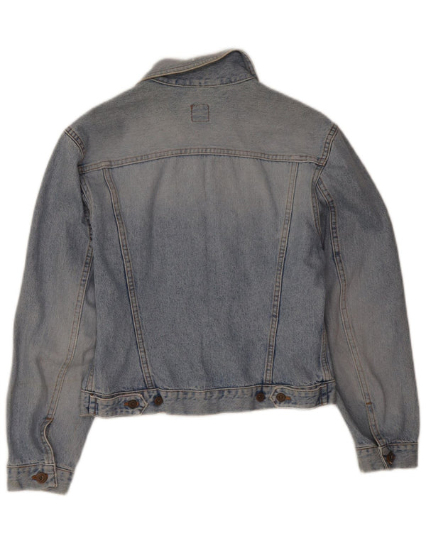 Guess Damen Jeansjacke UK 14 Große blaue Baumwolle