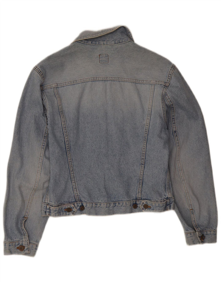 Guess Damen Jeansjacke UK 14 Große blaue Baumwolle
