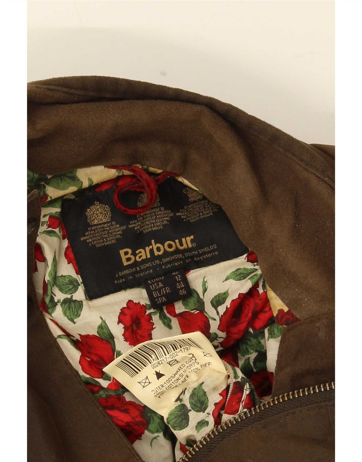 Barbour Damenjacke aus gewachster Baumwolle, UK 16, Größe L, Khaki