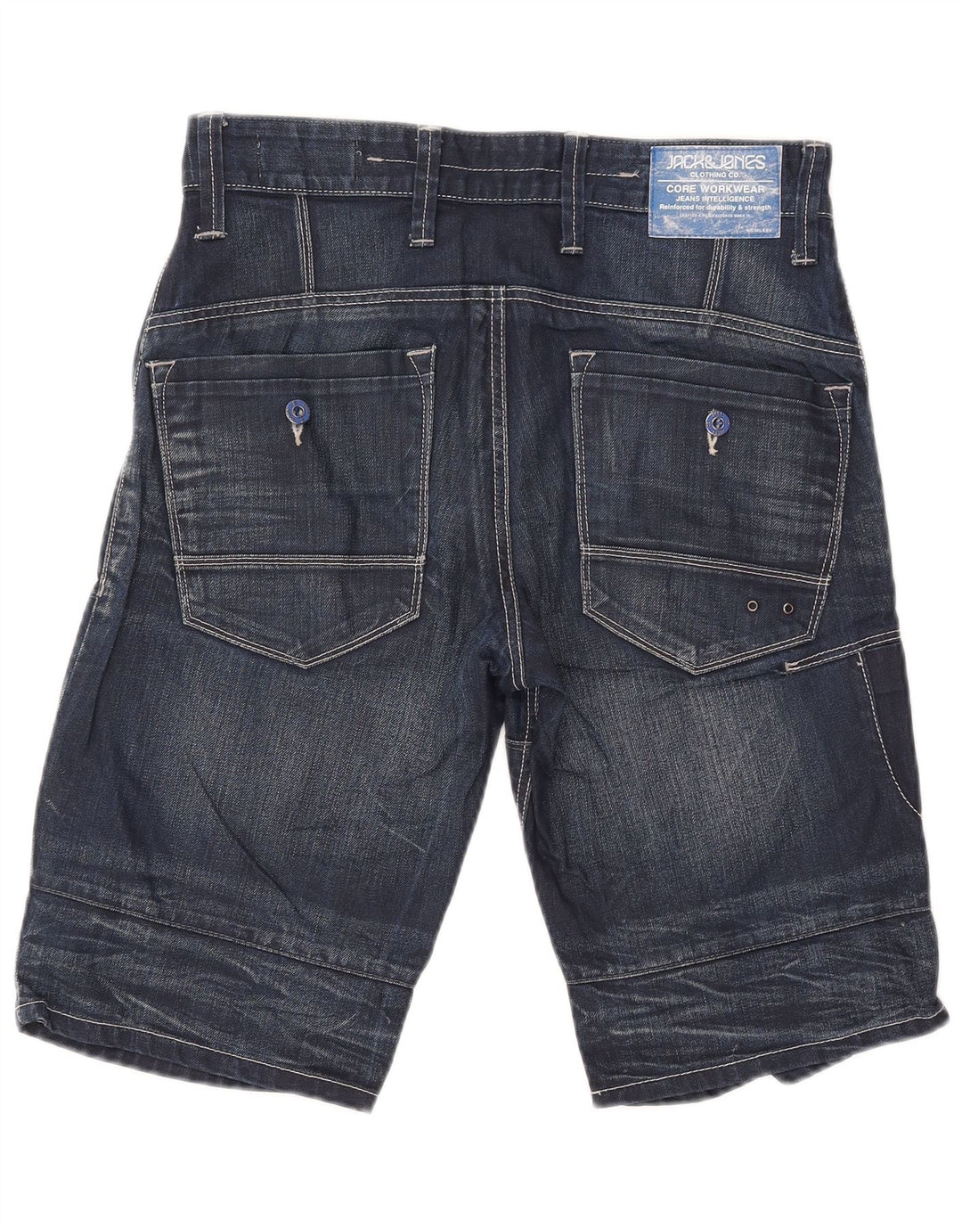Jack & Jones Herren Cargo Denim Shorts Medium W32 Marineblau Baumwolle