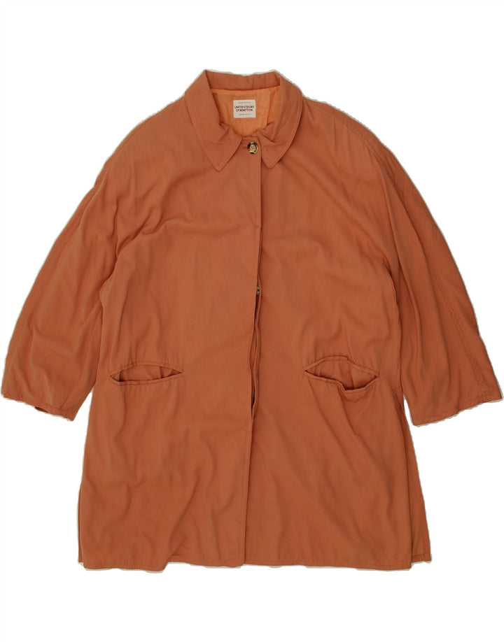 BENETTON Womens Overcoat IT 40 Small Brown Viscose Vintage Benetton and Second-Hand Benetton from Messina Hembry 