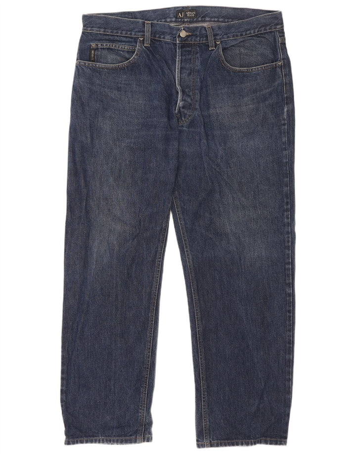 Armani Herren Straight Jeans W40 L30 Blau