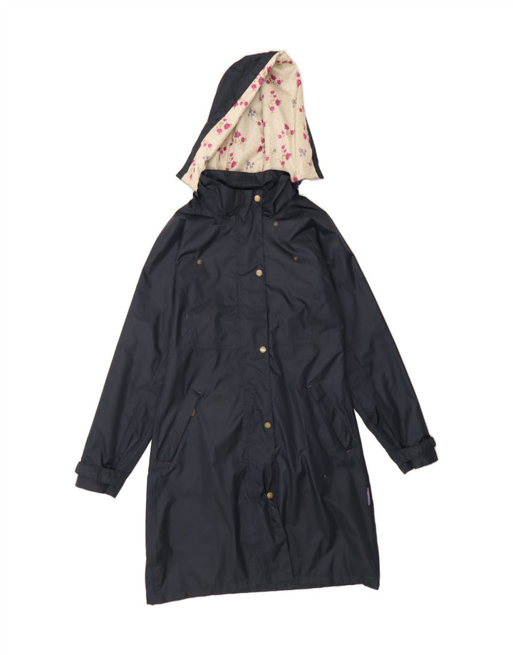 TARGET DRY Womens Hooded Raincoat EU 36 Small Navy Blue Polyester Vintage Target Dry and Second-Hand Target Dry from Messina Hembry 