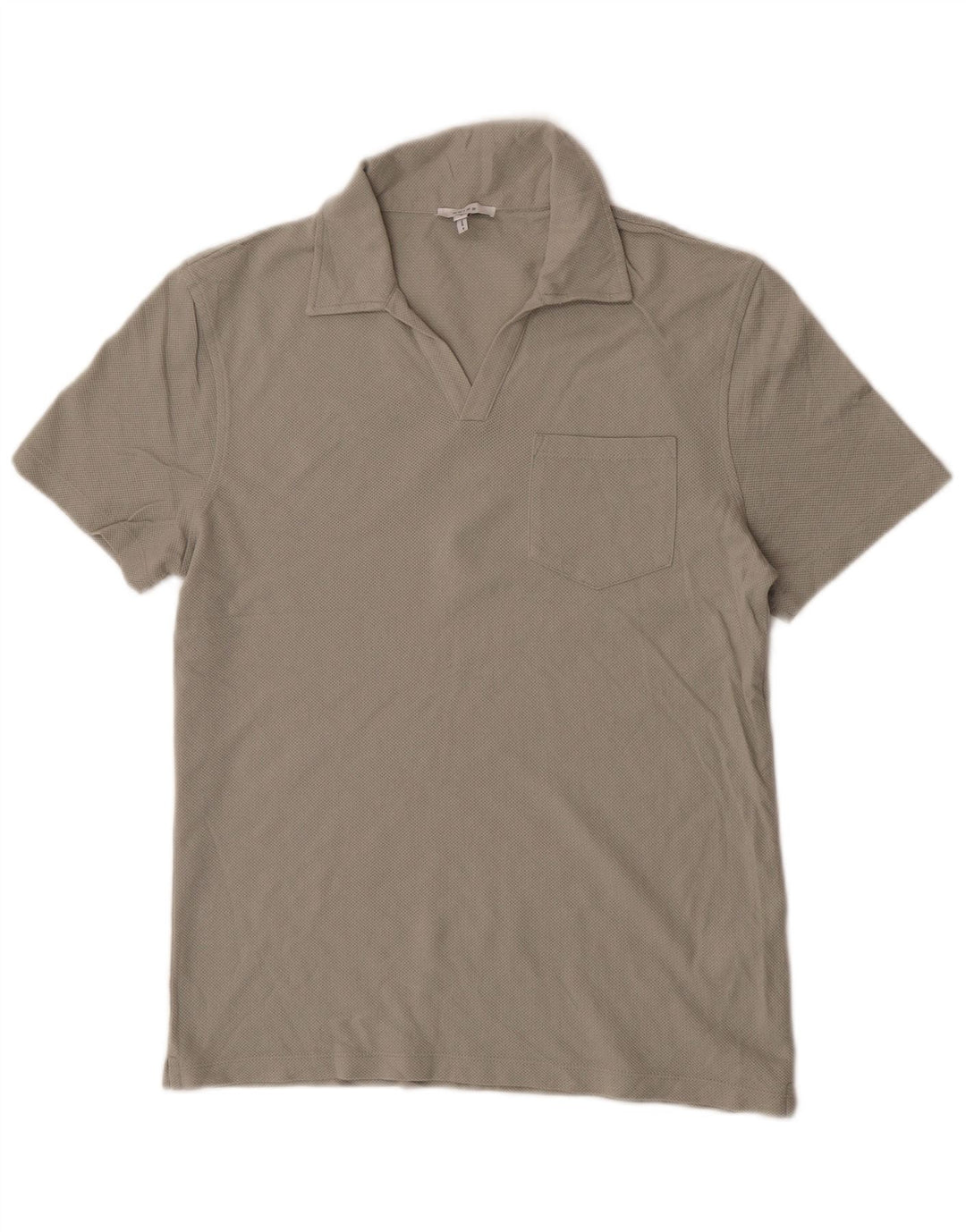 Reiss Herren-Poloshirt, kleine graue Baumwolle