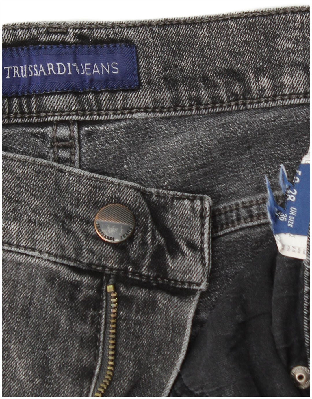 Trussardi Herren Slim Jeans IT 50 Large W36 L35 Grau