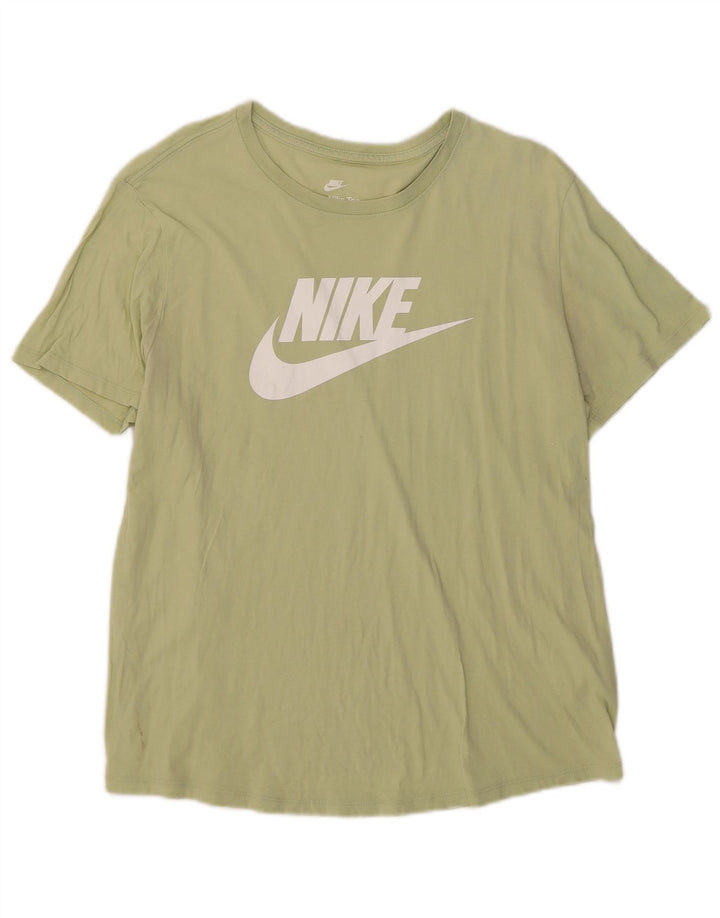 Nike Herren-T-Shirt mit Grafik, Größe L, aus grüner Baumwolle