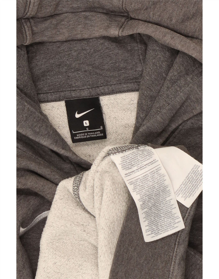 Nike Herren Kapuzenpullover, groß, graue Baumwolle