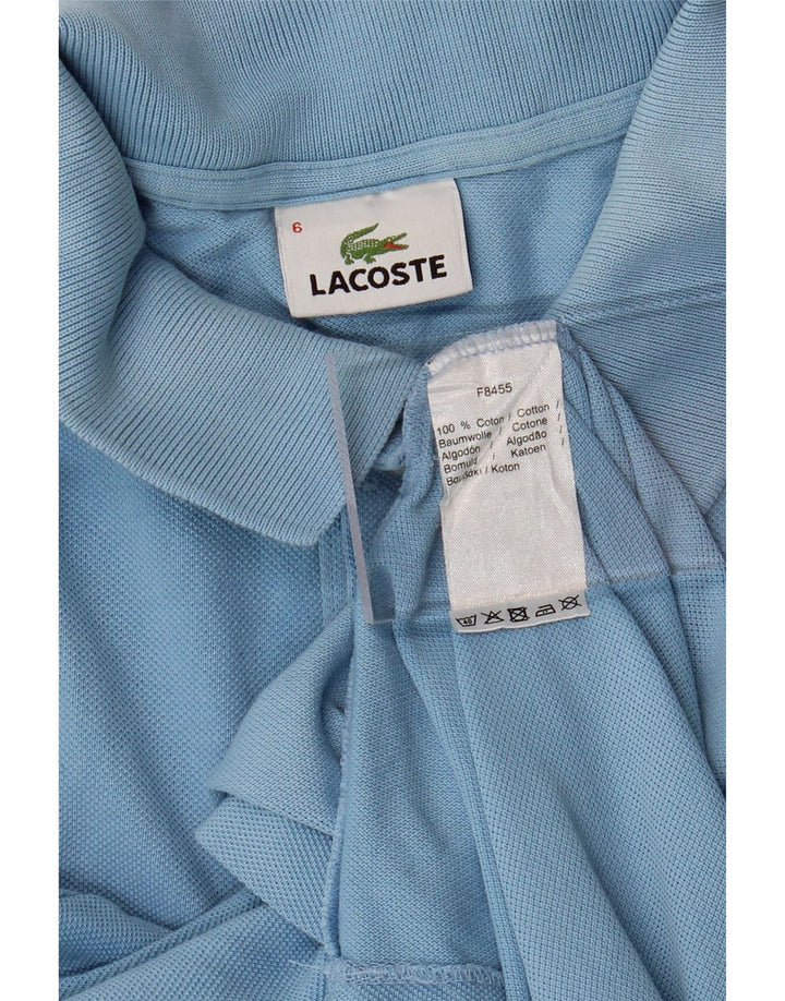 LACOSTE Herren Poloshirt Größe 6 XL Blaue Baumwolle