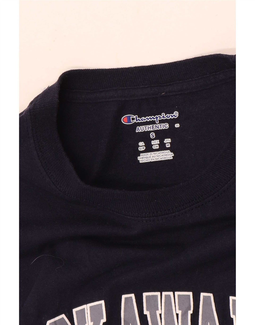 Champion Herren-T-Shirt mit Grafik, Größe S, Marineblau