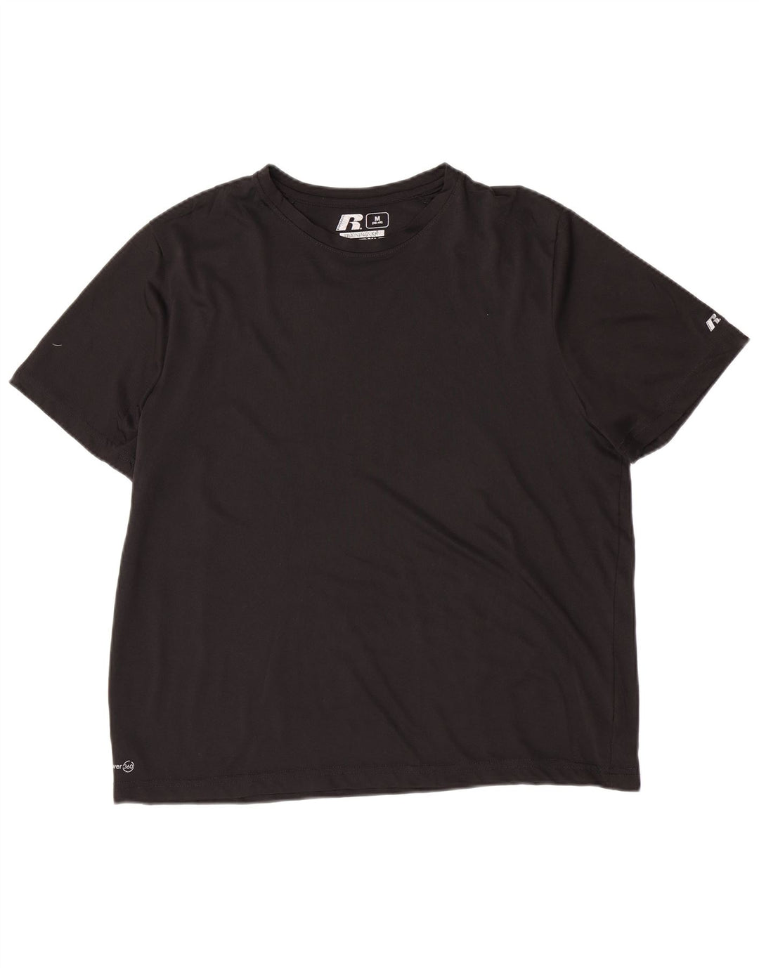 Russell Athletic Herren Dri-Power T-Shirt Top UK 38/40 Medium Schwarz Polyester