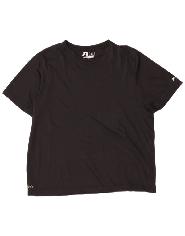 Russell Athletic Herren Dri-Power T-Shirt Top UK 38/40 Medium Schwarz Polyester