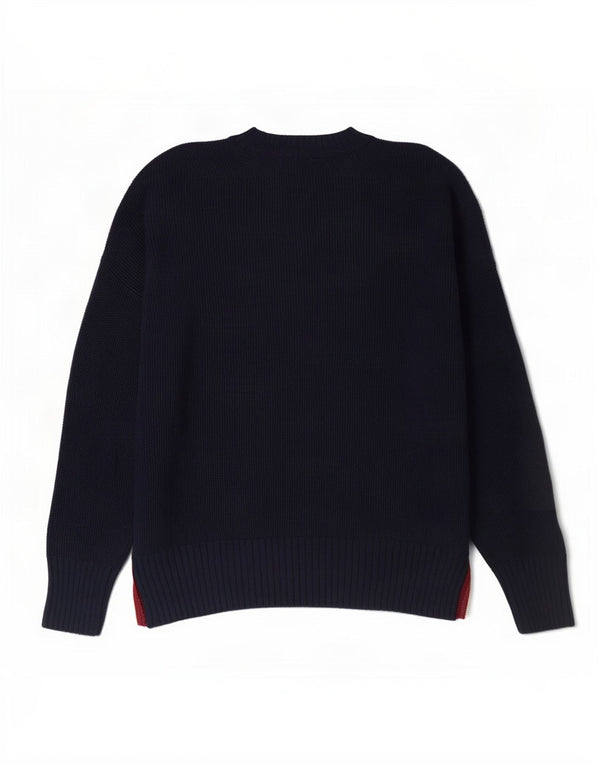 Esprit Damen-Pullover, übergroß, U-Boot-Ausschnitt, UK 18, XL, Marineblau, Baumwolle
