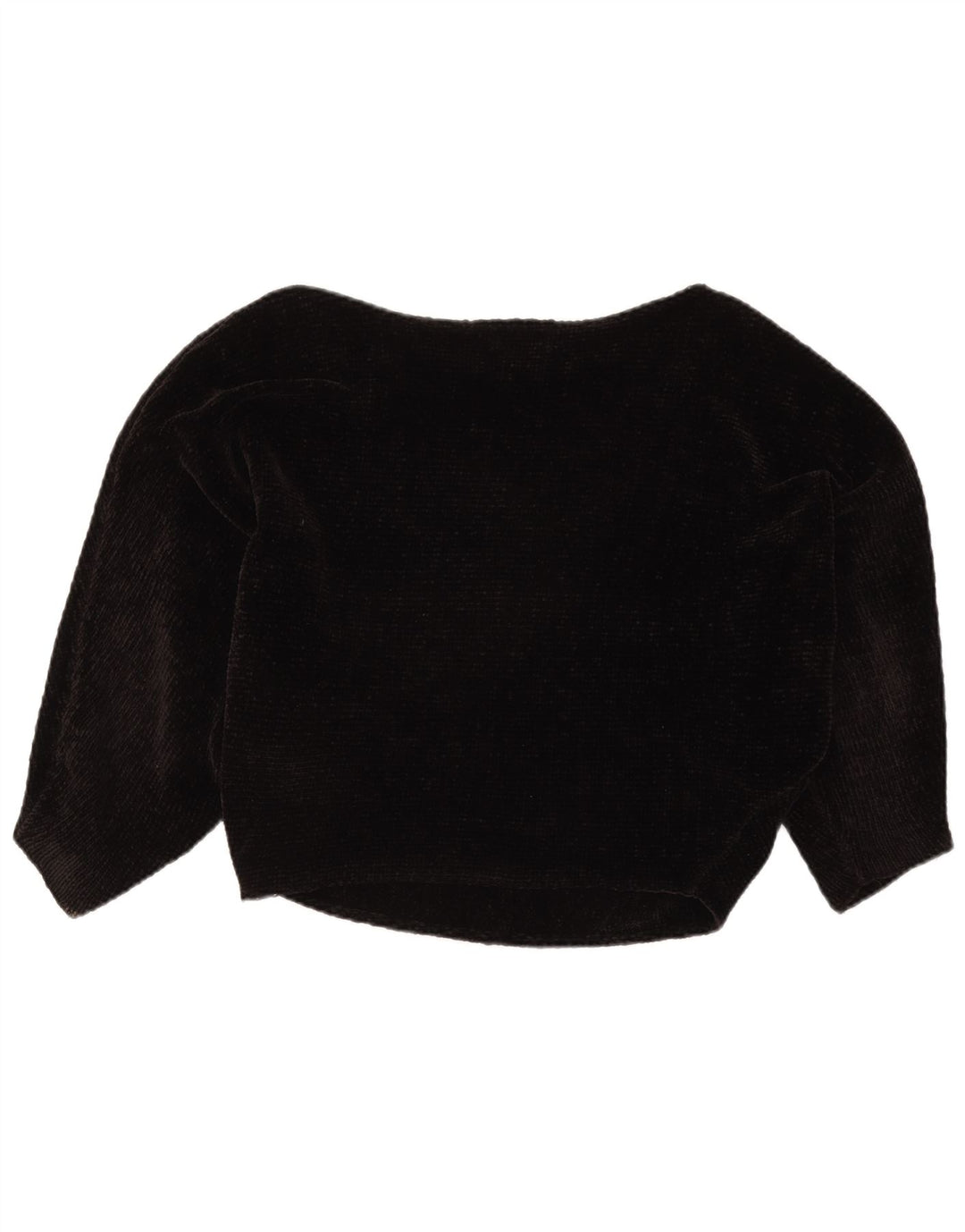 Übergroßer Damen-Pullover mit U-Boot-Ausschnitt von Zara, Gr. 10, Größe S, Schwarz, Polyester