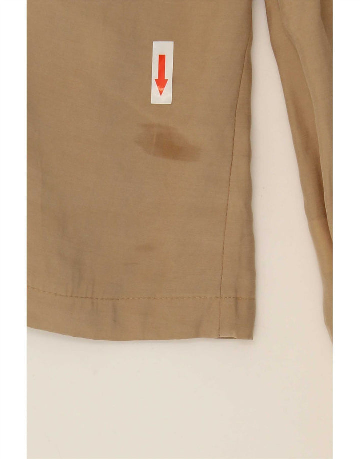 Zara Damen Open Waterfall Jacke UK 14 Medium Beige Modal