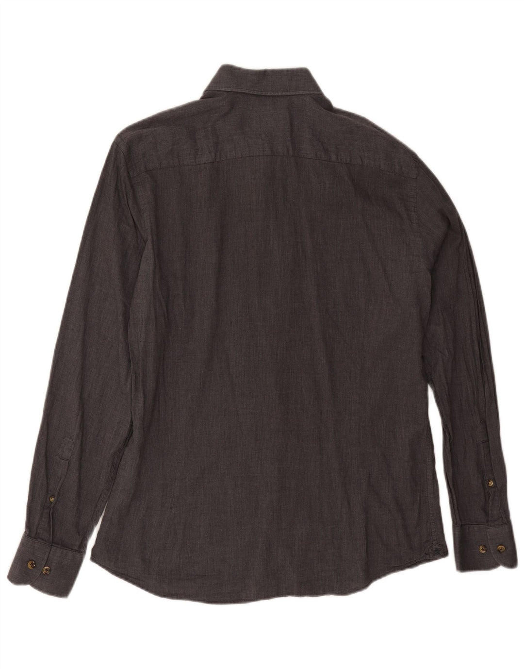 Hackett Herren-Slim-Fit-Hemd, groß, aus grauer Baumwolle