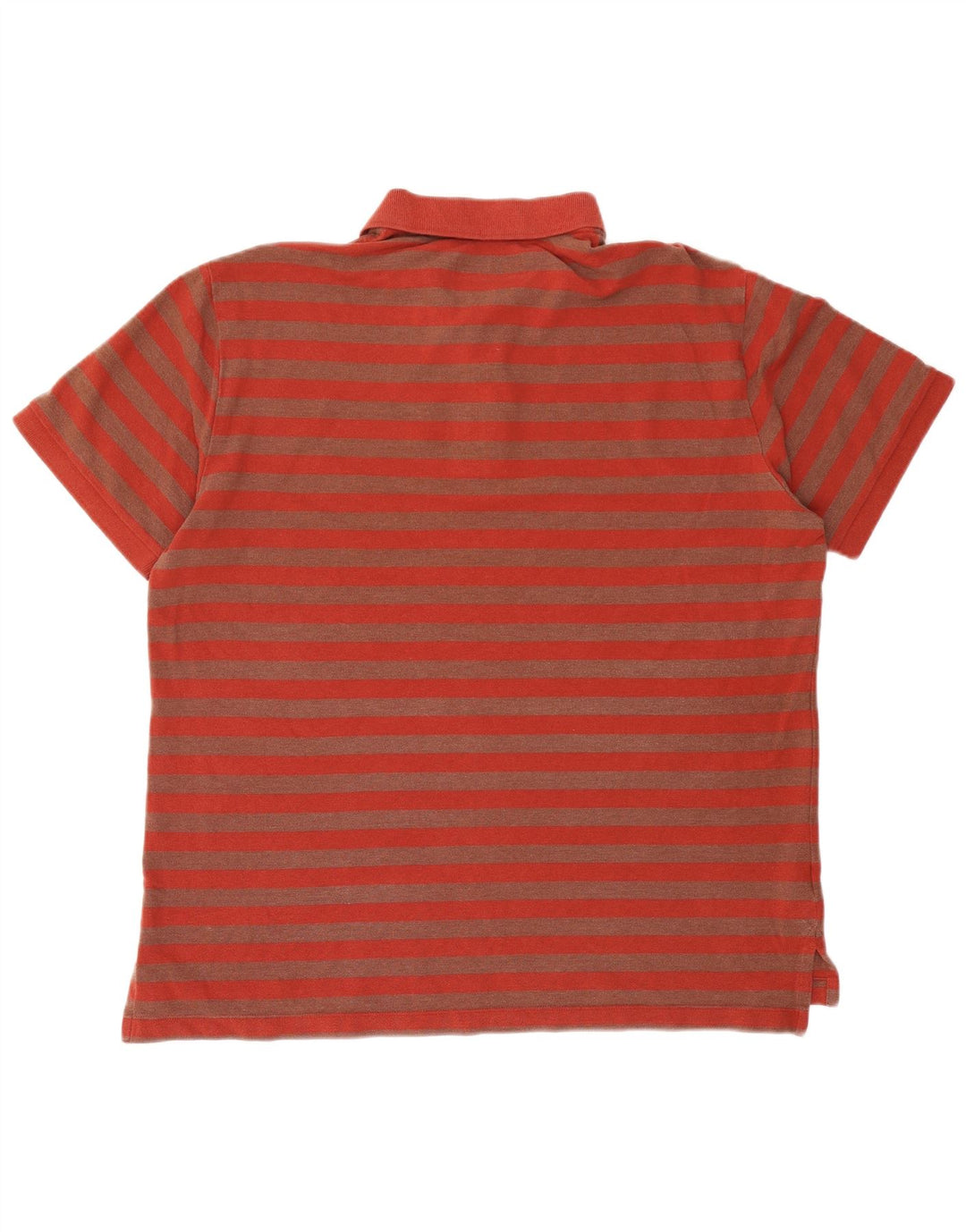 Eddie Bauer Herren-Poloshirt XL, rot gestreift, Baumwolle