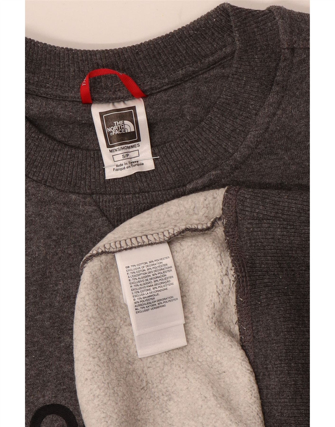 The North Face Herren-Sweatshirt mit Grafik, Größe S, Grau, Baumwolle