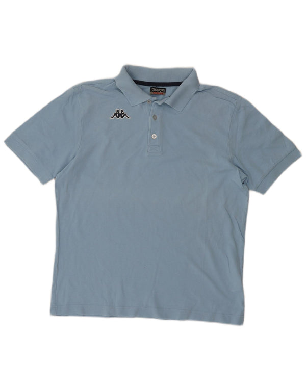 Kappa Herren-Poloshirt aus mittelblauer Baumwolle