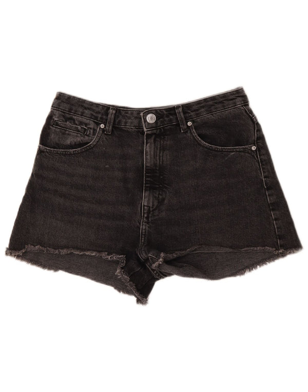 Zara Damen Jeansshorts EU 40 Medium W30 Schwarz