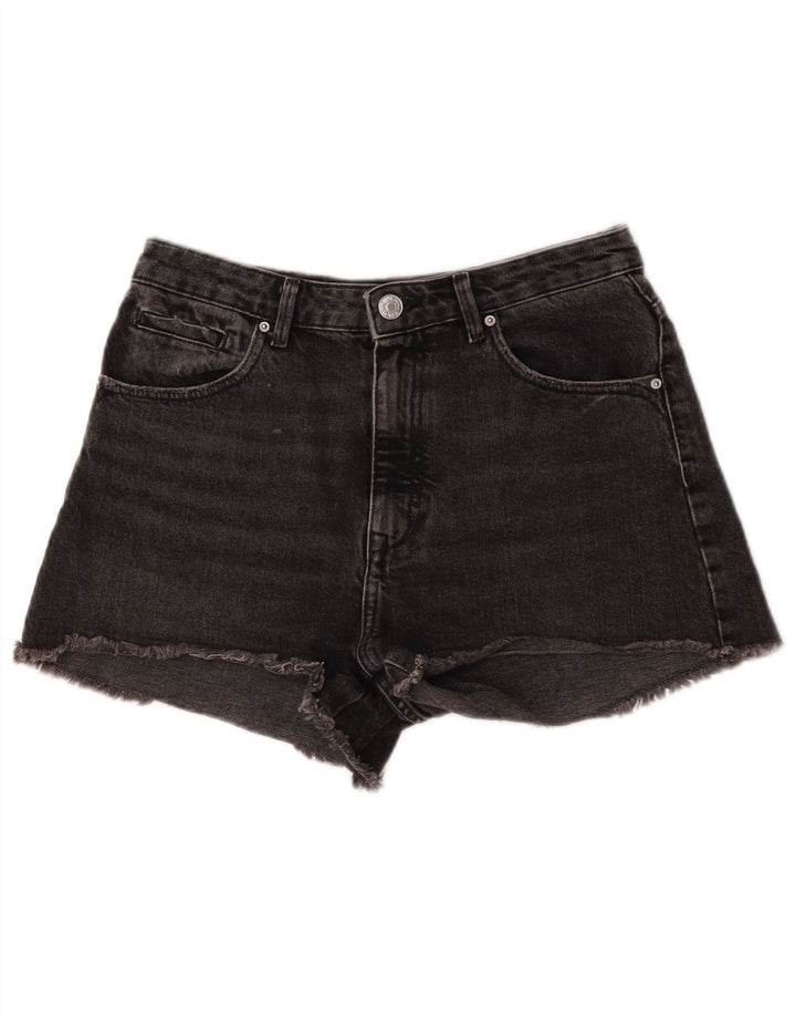 Zara Damen Jeansshorts EU 40 Medium W30 Schwarz