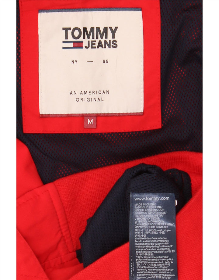 Tommy Jeans Herren Bomberjacke UK 38 Mittelrotes Polyester