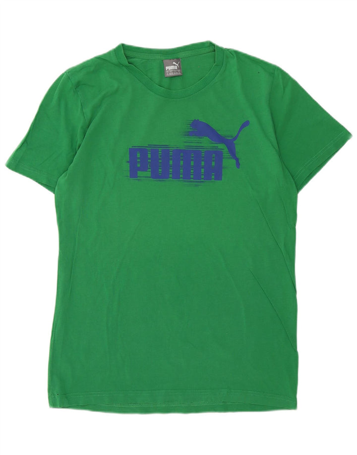 Puma Herren Grafik-T-Shirt-Oberteil Mittelgrün