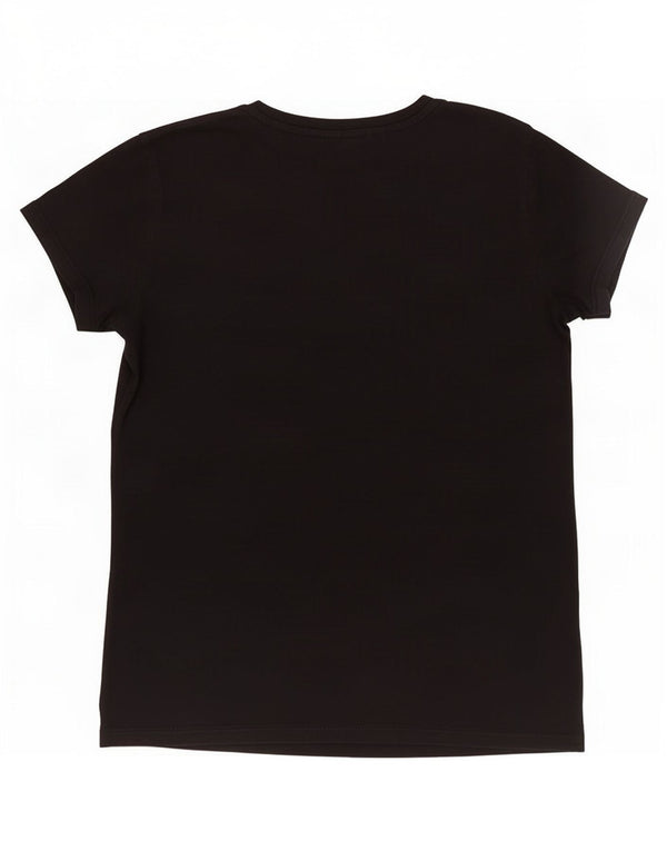 Levi's Damen Grafik-T-Shirt-Oberteil UK 12 Medium Schwarz