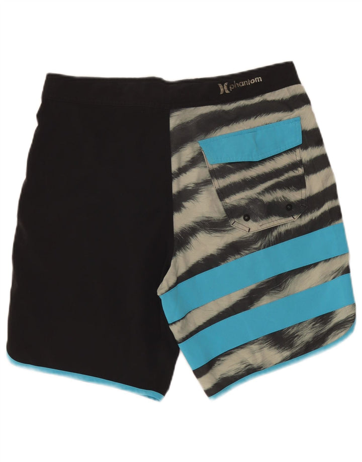 Hurley Herren-Badeshorts mit Grafik, mittelgroß, schwarz gestreift