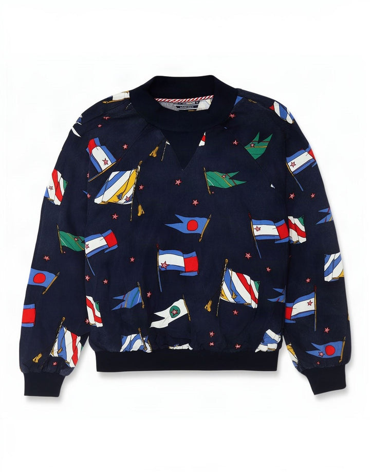 Tommy Hilfiger Damen Grafik-Sweatshirt-Pullover US 6 Medium Navy Blue