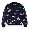 Tommy Hilfiger Damen Grafik-Sweatshirt-Pullover US 6 Medium Navy Blue