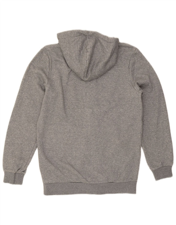 Puma Herren-Kapuzenpullover mit Reißverschluss, klein, grau gefleckte Baumwolle