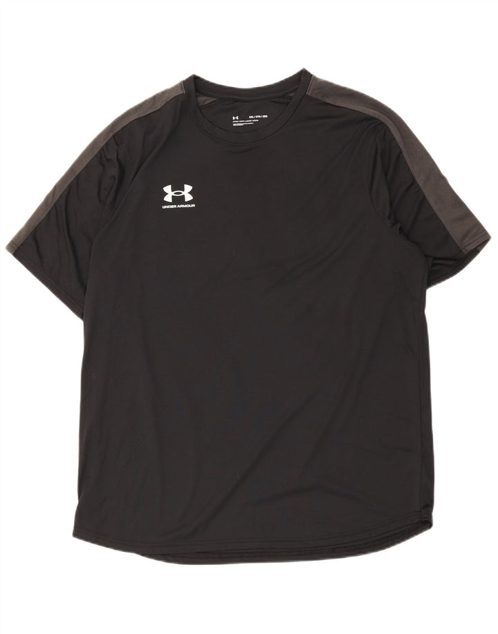 Under Armour Herren Tailliertes T-Shirt Top 2XL Schwarz