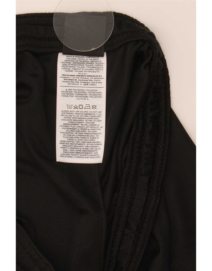 Nike Damen Dri Fit Sport Shorts UK 12 Mittelschwarzes Colourblock-Polyester