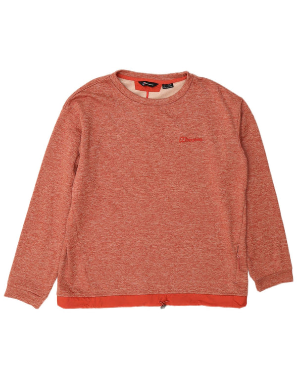 Berghaus Damen Sweatshirt-Pullover UK 12 Mittelrot meliert