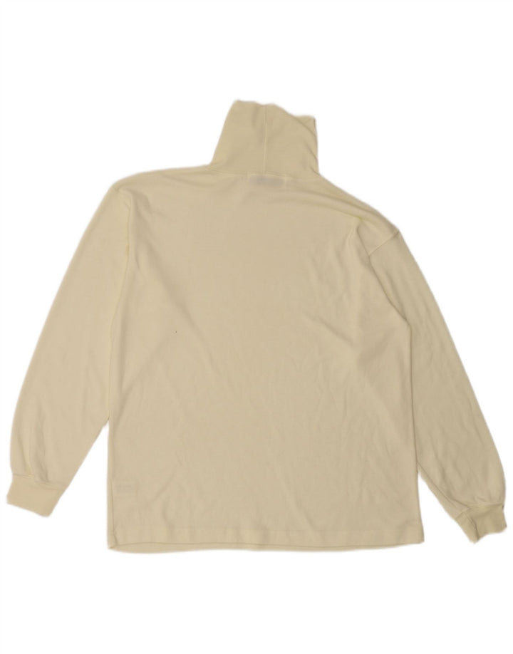 Paramour Herren-Top mit Rollkragen, langärmelig, groß, aus weißem Polyester