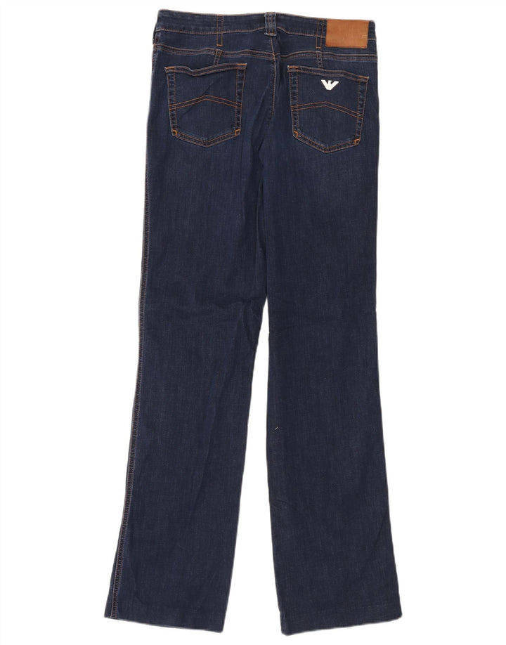 Armani Damen Straight Jeans W31 L32 Marineblaue Baumwolle