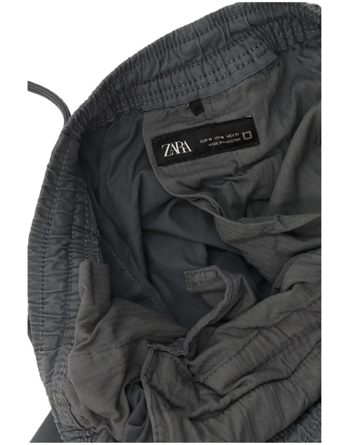 Zara Herren Jogger-Chinohose, Größe M, W31, L27, Grau