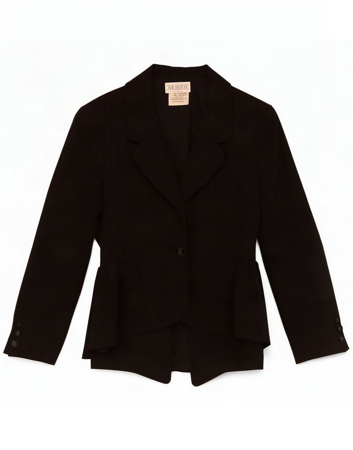 Sergio Morini Damen 1-Knopf-Blazerjacke IT 46 Large Black Acetate