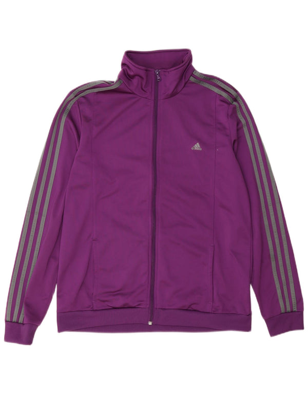 Adidas Damen Trainingsanzug Top Jacke UK 16/18 Large Lila Polyester