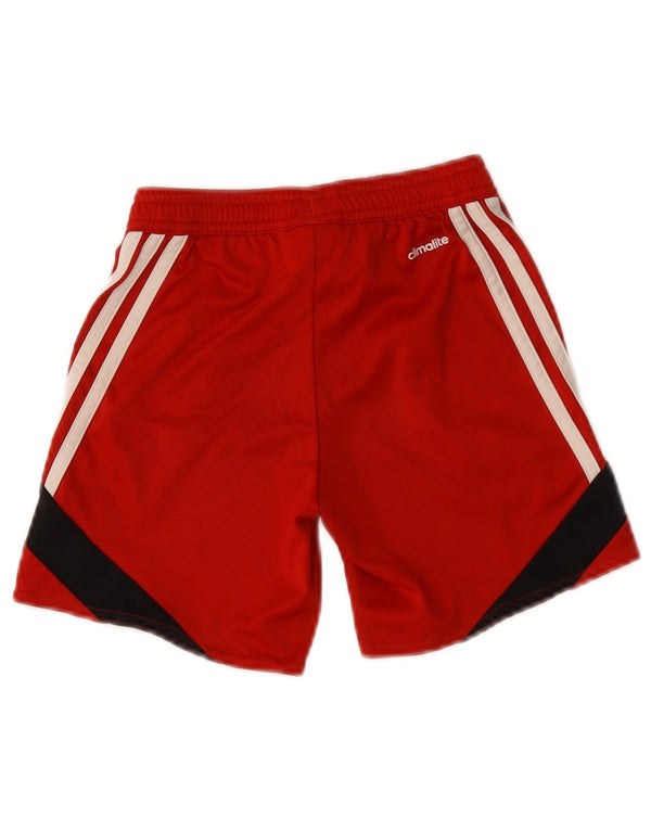 Adidas Climalite Sportshorts für Jungen, 7–8 Jahre, Größe S, Rot, Farbblock