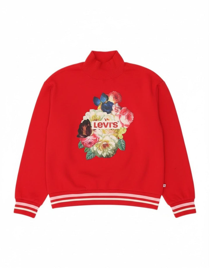 Levi's Mädchen-Sweatshirt mit Grafik, 13–14 Jahre, Größe L, Rot