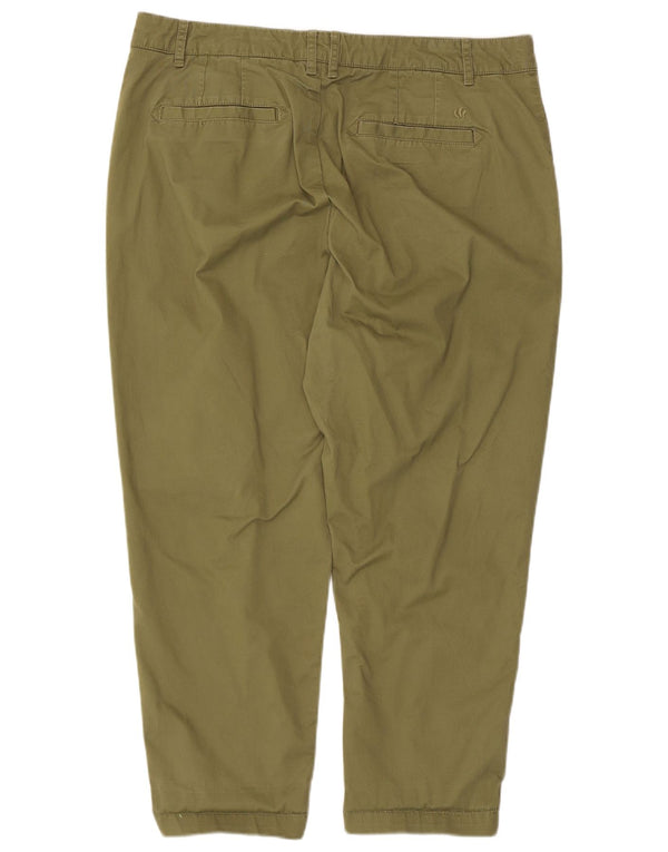 Fat Face Damen Tapered Chinohose UK 16 Large W38 L25 Grüne Baumwolle