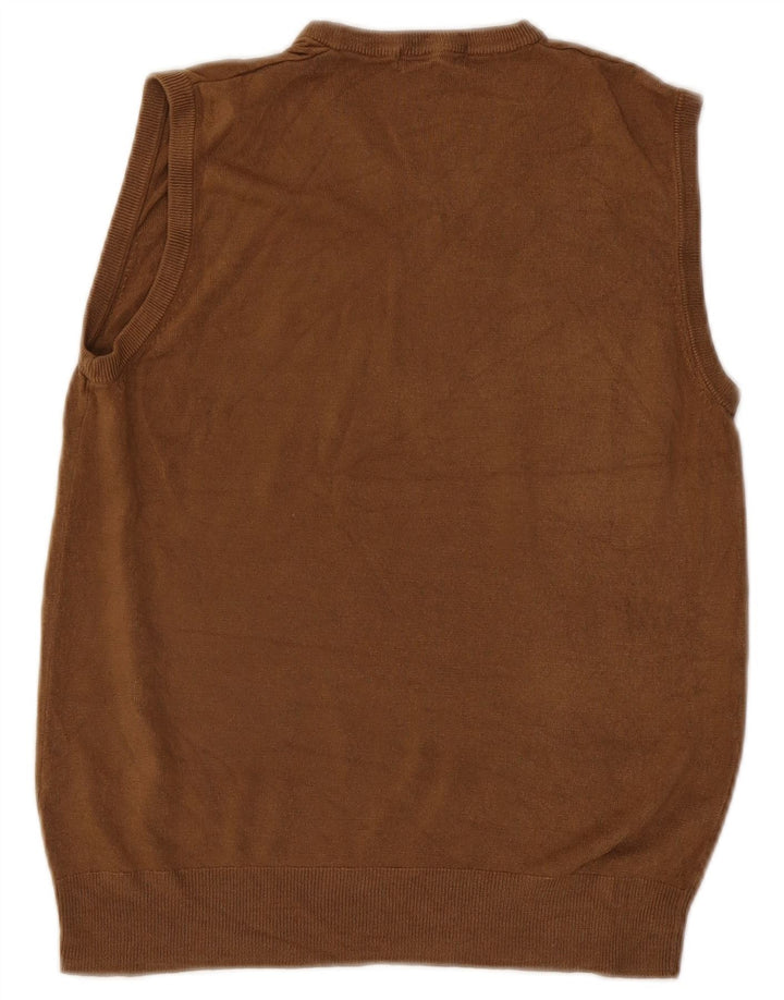 Marks & Spencer Herren Blue Harbor Vest Tank Top Mittelbeige Acryl